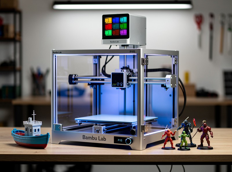 Bambu Lab P1S 3D printer with AMS multicolor unit
