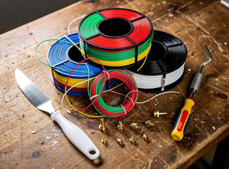 3D printer accessories - filament, tools, nozzles