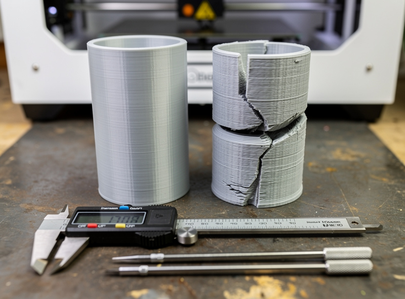 ABS print comparison - active vs passive chamber
