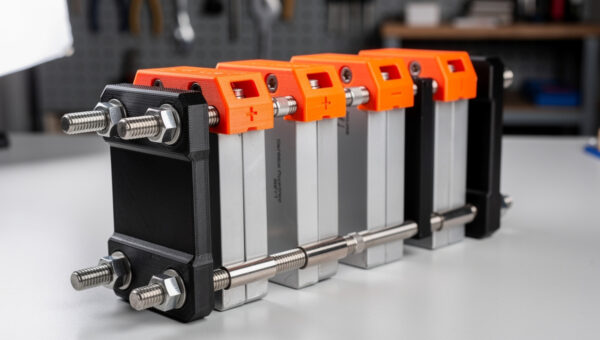 3D-Printed Battery Holders and Bus Bar Covers: LiFePO4 Cell Fixtures
