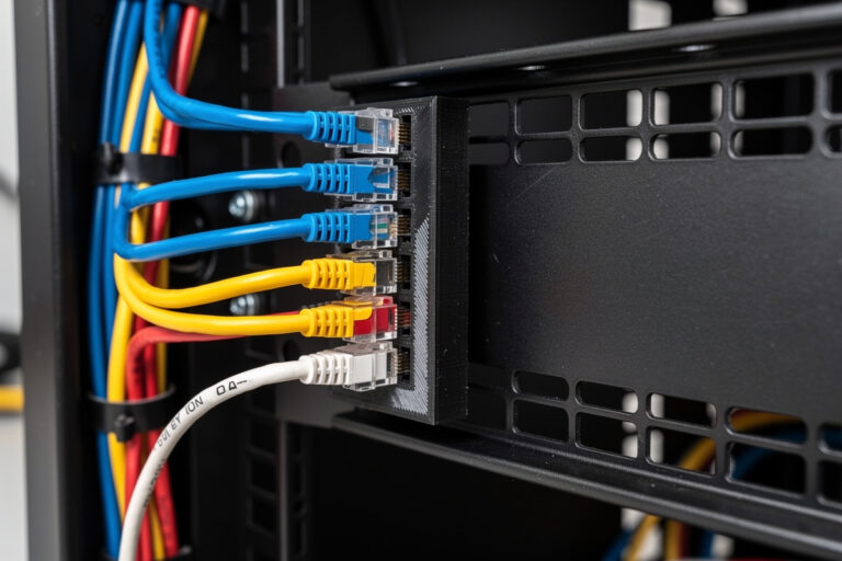 3D-Printed Network Rack Accessories: Keystone Panels, Cable Combs, and Pi Mounts