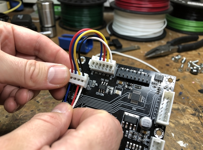Wiring a five-wire bed leveling probe harness to a 3D printer mainboard connector