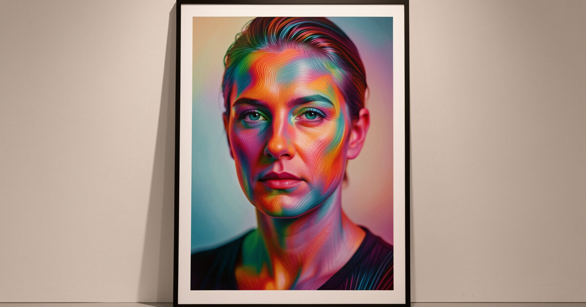 A HueForge full-color print made from a few filaments using layered translucency
