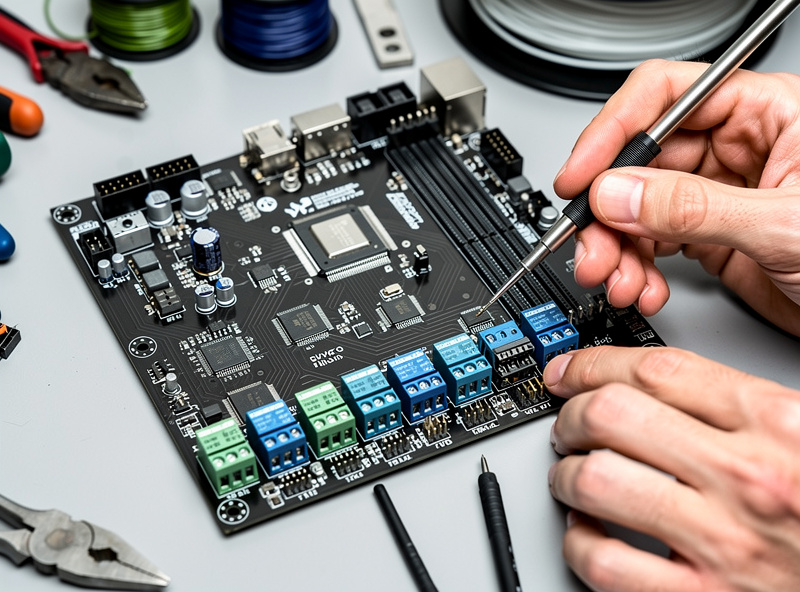Installing a 32-bit 3D printer mainboard with silent stepper drivers
