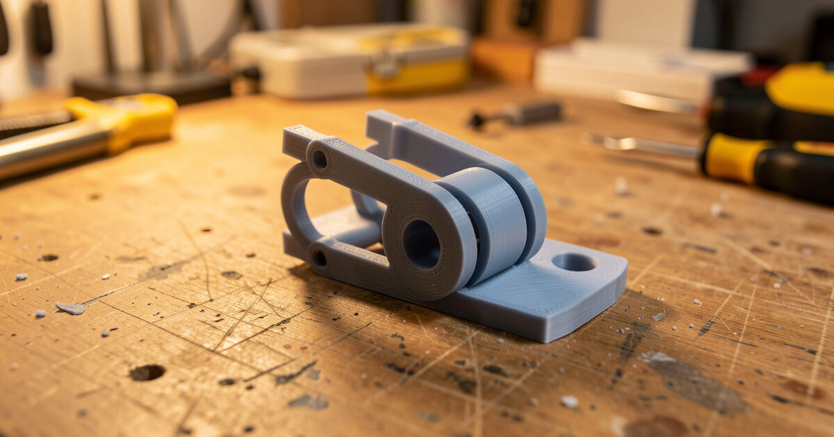 A 3D printed articulating hinge printed in place flexing freely